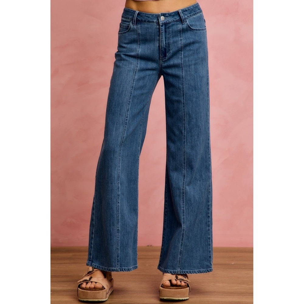 SO ME Seam Detail Mid Rise Stretch Denim Jeans - XL - Picture 4 of 11